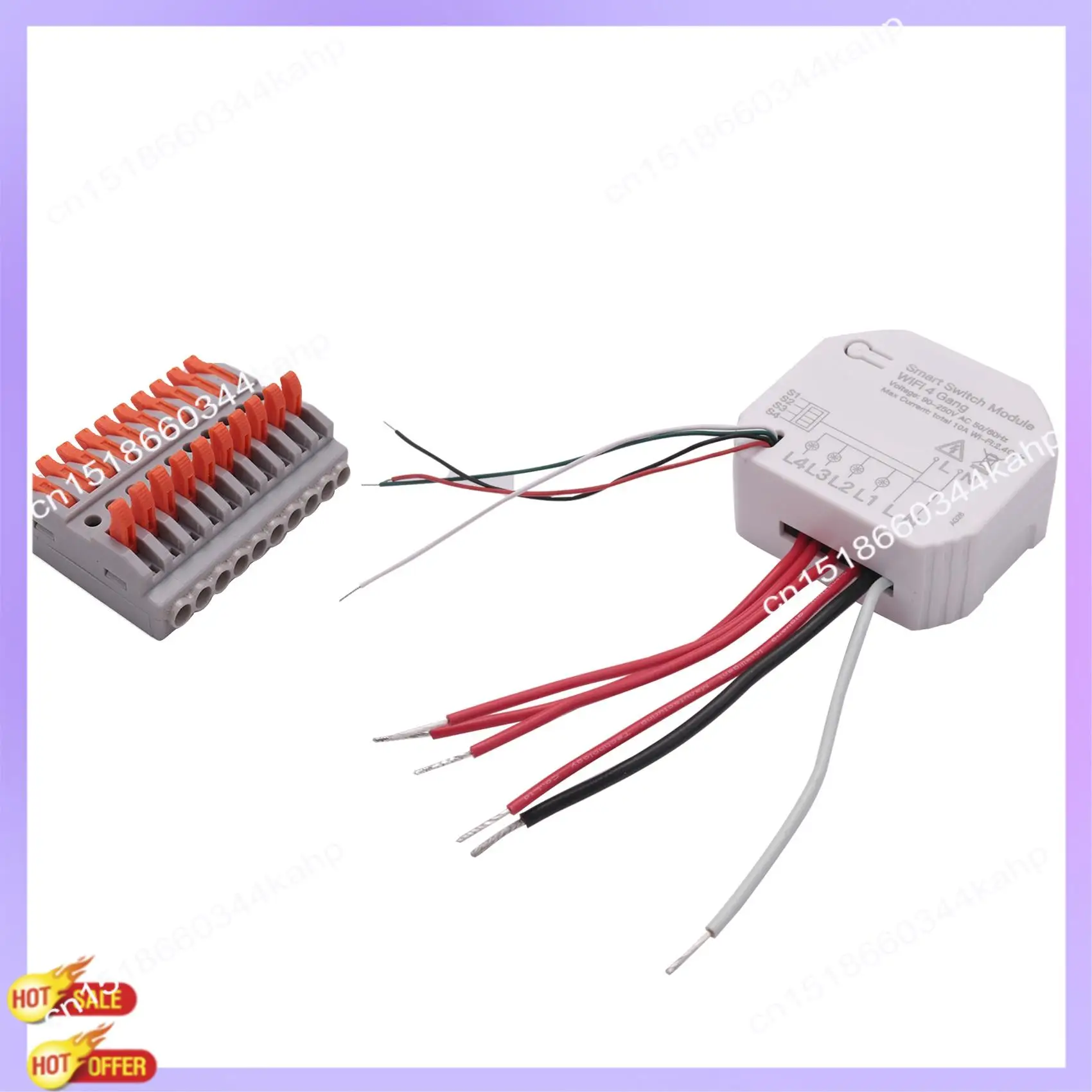 

CLCU Mini DIY Wi-Fi умный выключатель света 4-бандовый 1/2-контактный модуль Smart Life/Tuya приложение беспроводной пульт дистанционного управления работает с Alexa Home