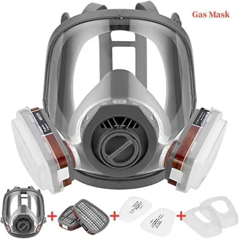 Gas Mask Acid/Organic/Ammonia 6800 Full Face Mask Respirator Paint Chemical Pesticide Laboratory Anti-dust Multifunction Filters