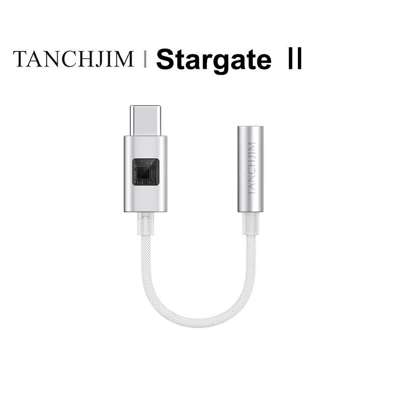 TANCHJIM Stargate II Adaptador amplificador de auriculares DAC portátil Dongle tipo c a 3,5 mm compatible con micrófono CS43131 chip PCM384 DSD256