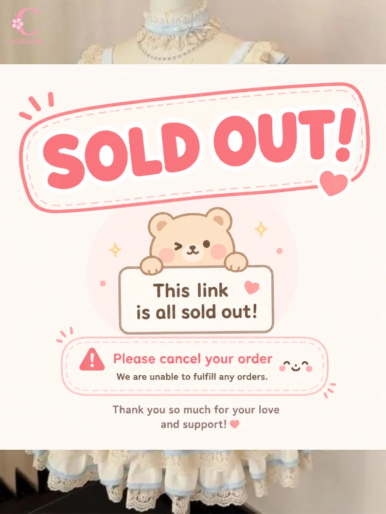 sorry love this item is sold out please cancel the order thx