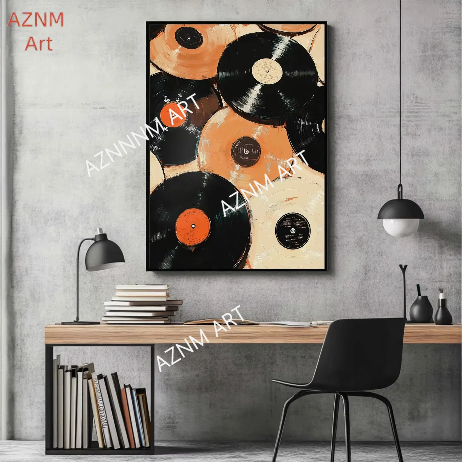 Vintage Record Eclectic Wall Art, Trendy Art, Retro Printable, Eccentric Prints, Music Poster