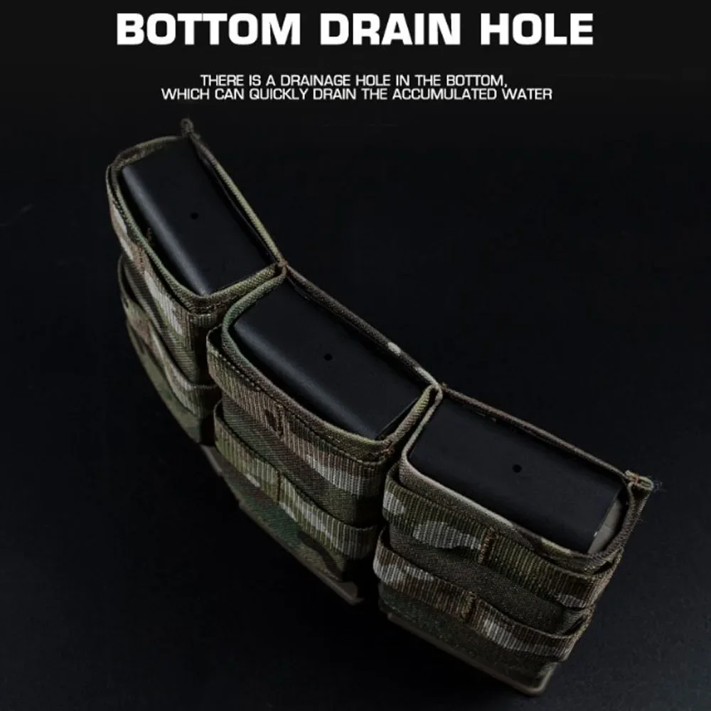 7.62 Magazine Pouch Tactical Medium Triple Mag Bag FAST 7.62 M4 Airsoft Mag Pouch for Hunting Vest Plate Carrier Molle Gear - view 6