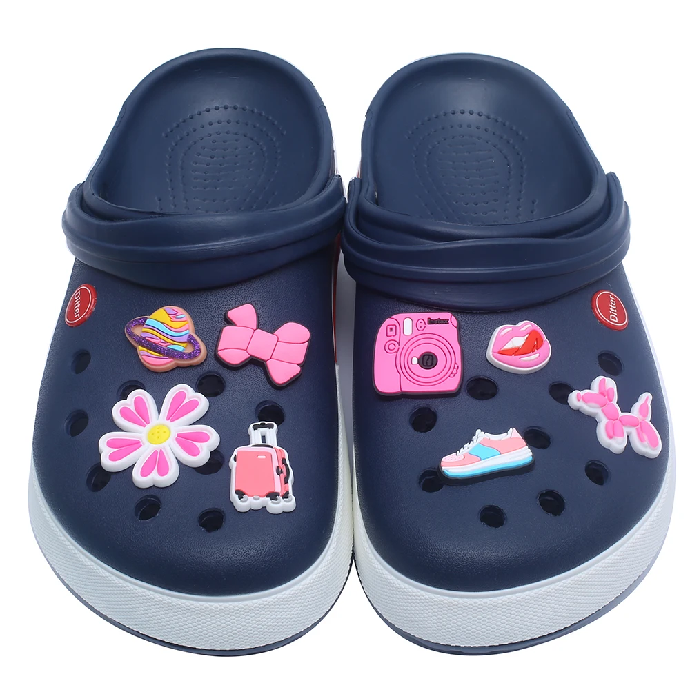 1 stücke rosa Serie Schuh Charms Designer für Mädchen Schuh zubehör für klassische Clog Kinder Geschenk heißen Verkauf