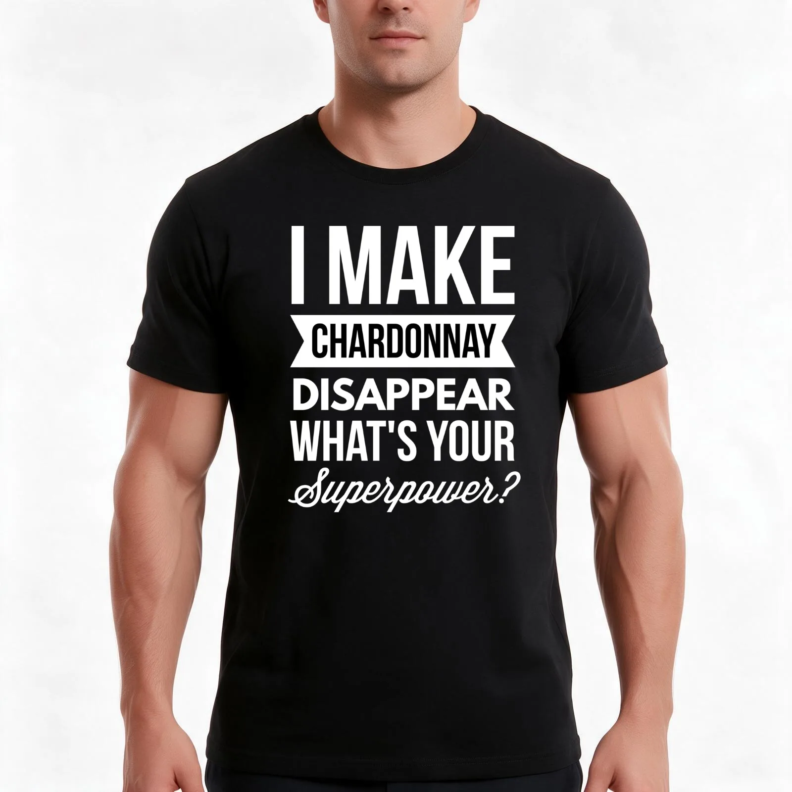 I make Chardonnay disappear T-Shirt Summer Casual Cotton Tee Oversized Streetwear Tops Vintage Graphic Print 100% Cotton