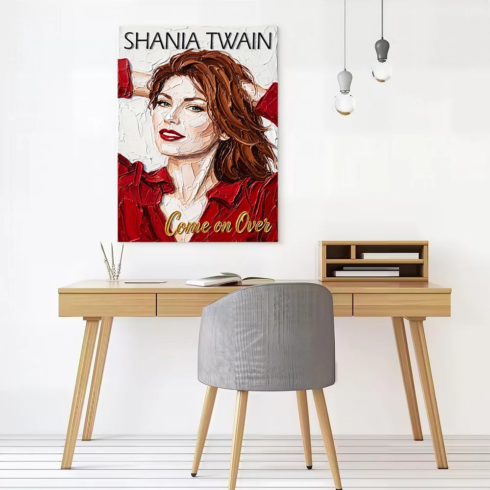 Shania Twain Come On Over Album Cover Art Printed Canvas Poster Personalized High Quality Wall Art Paintings for Vintage Decor
