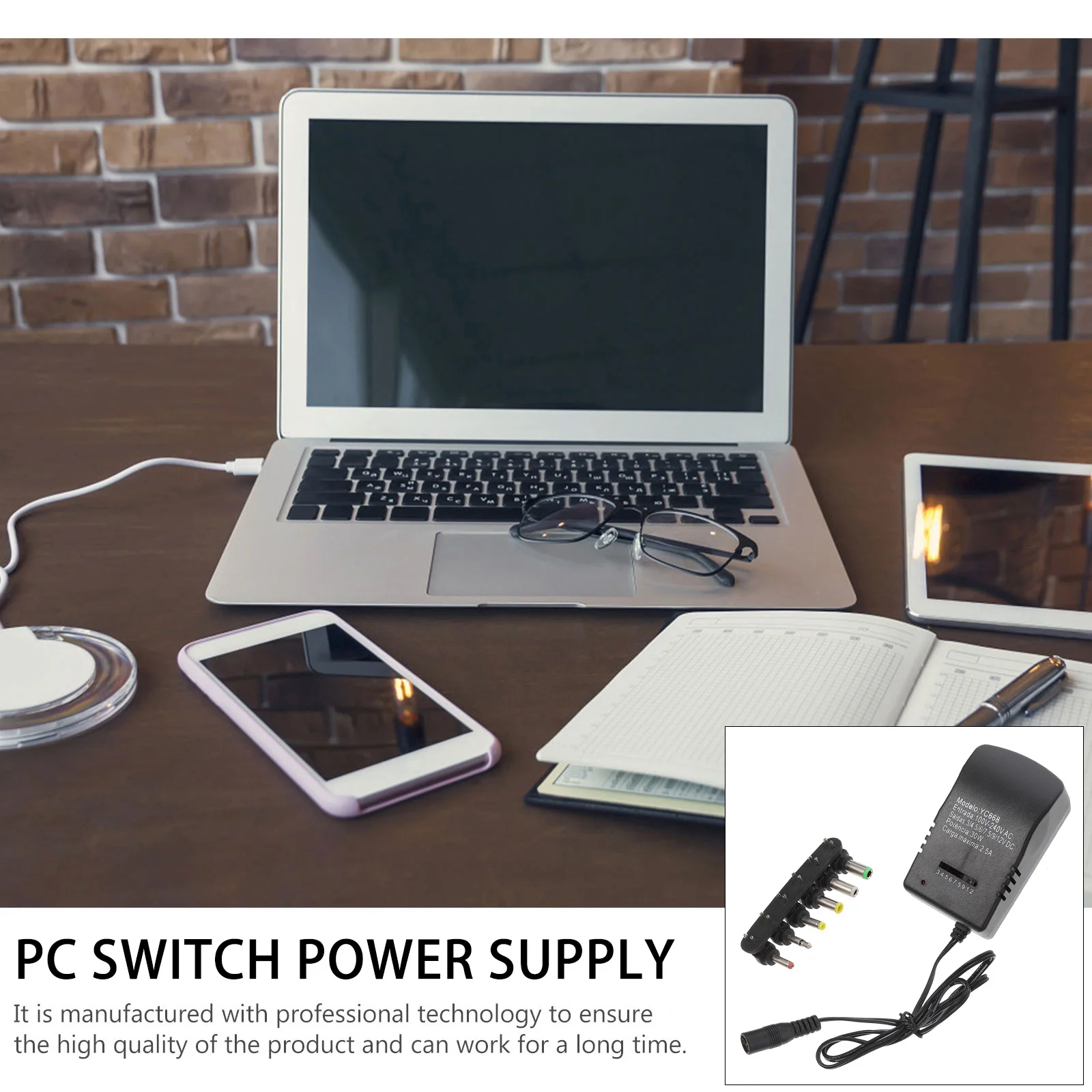 

1Set 3-12V Adjustable Power Supply Plastic Shell 30W Overcurrent Short Circuit Protection Home Appliances Eu Plug