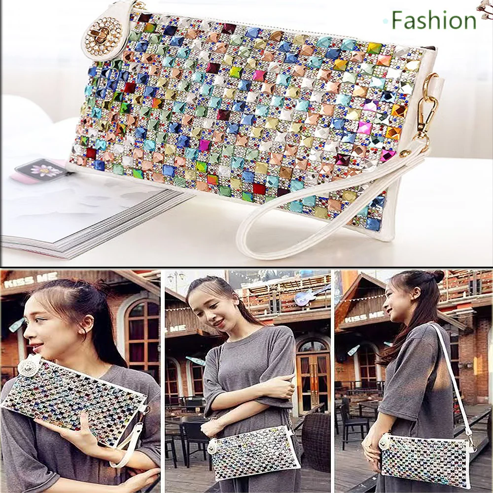 8x8mm quadrato Flatback Strass arcobaleno Hot Fix Strass cristalli Strass perline ferro adesivo su Strass per vestiti gemma