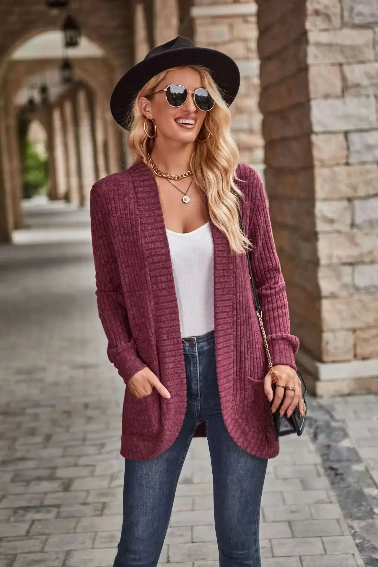 Women's 2025 Autumn/Winter New Fashion Knit Cardigan Coat Bestseller Women's Clothing