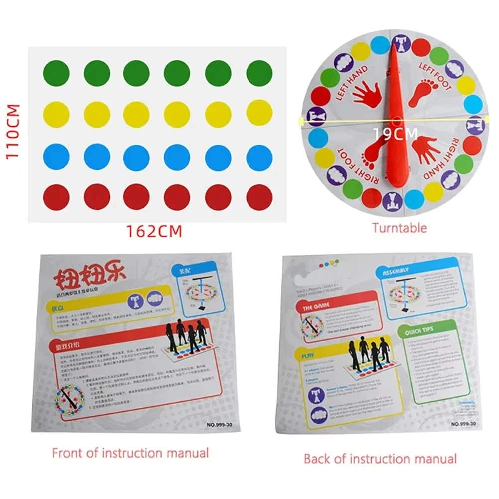 Rodzinna impreza Gra wieloosobowa Gry Twister Zabawki do zabawy w pomieszczeniach i na zewnątrz Gra Skręcanie ciała Dzieci Sport dla dorosłych Interaktywna zabawka