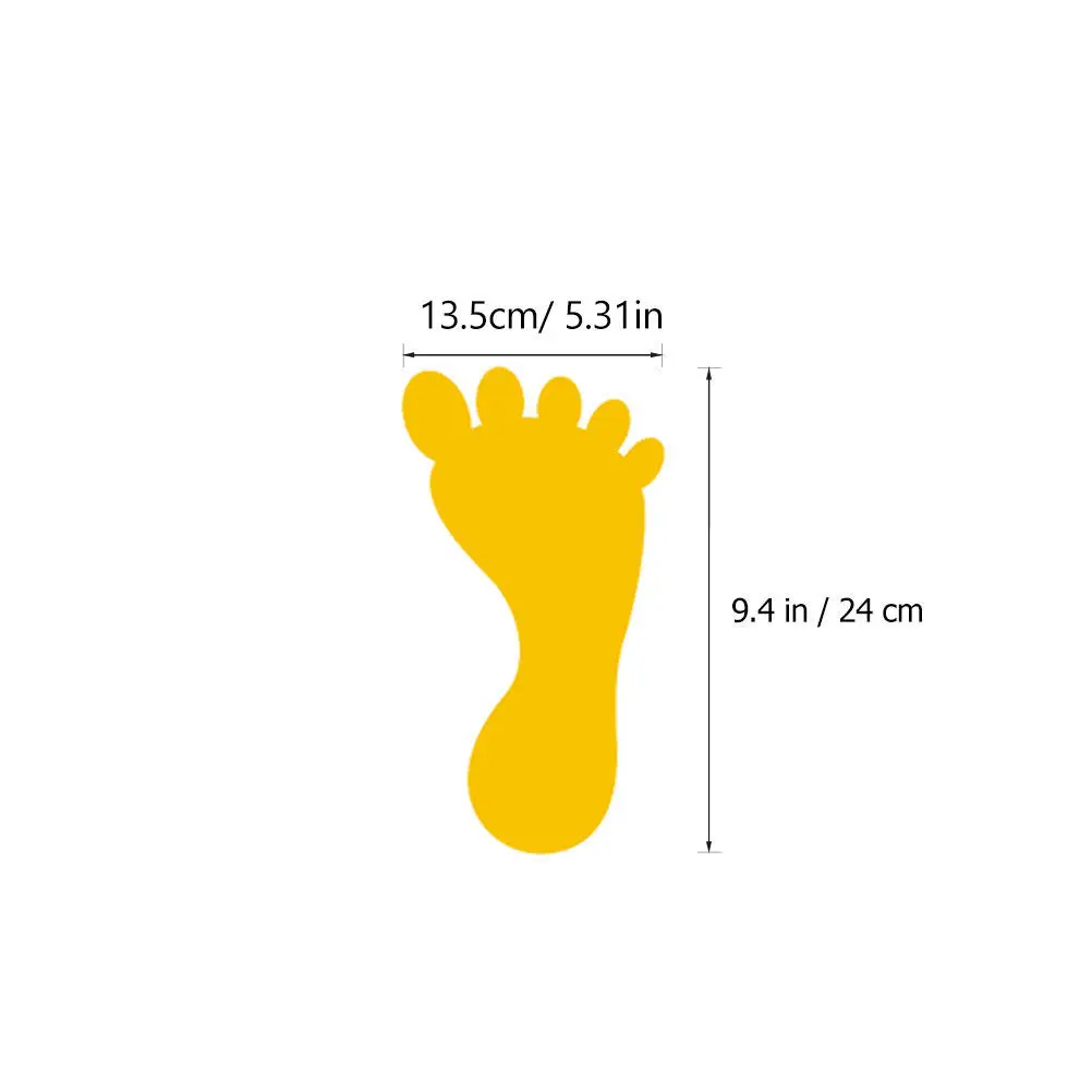 12Pairs Waterproof Thick PVC Footprint Stickers Floor Decals Safe Non Toxic for Kids Room Kindergarten Classroom Line Queue