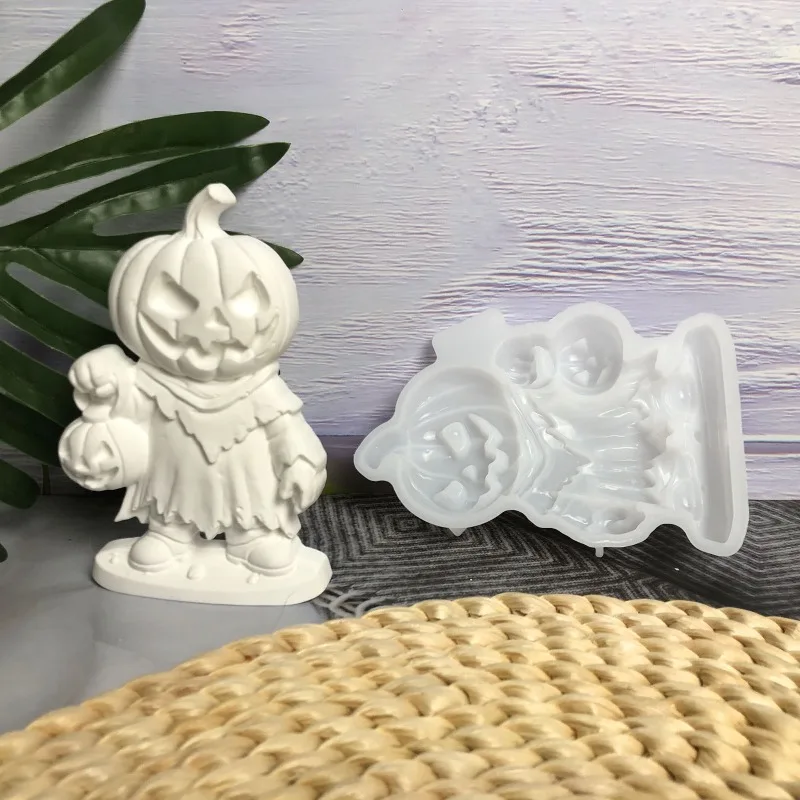 Halloween Lantern Decoration Decoration Cement Plaster Mold DIY Silicone Mold Cake Decoration Accessories Silicone Molds