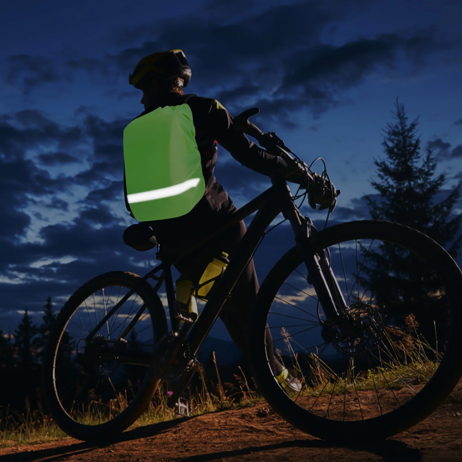 

3 Pcs Backpack Rain Cover Bag Reflective Strip Raincoat with Safety Reflectors Polyester Covers for