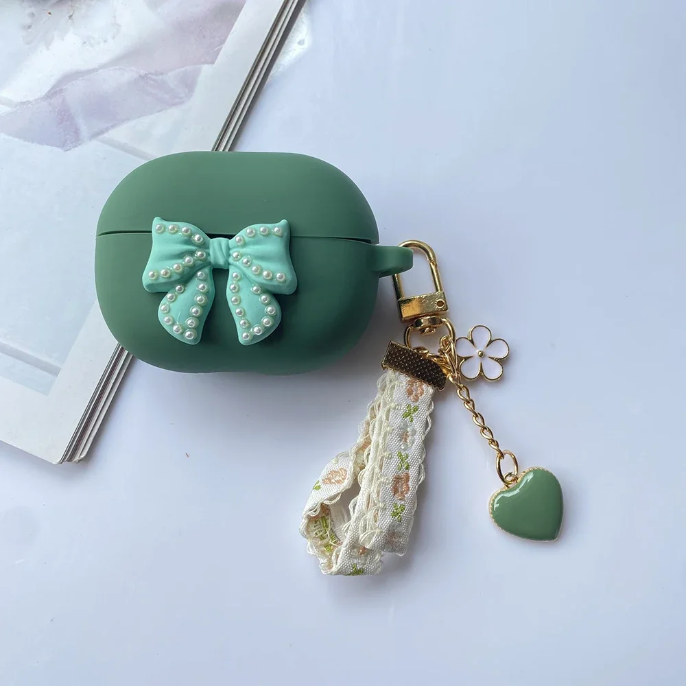 Cartoon case For VIVO TWS2 / 2E Case Cute flower Silicone Earphone Cover with Keychain Accessory Box for VIVO TWS 2E cover