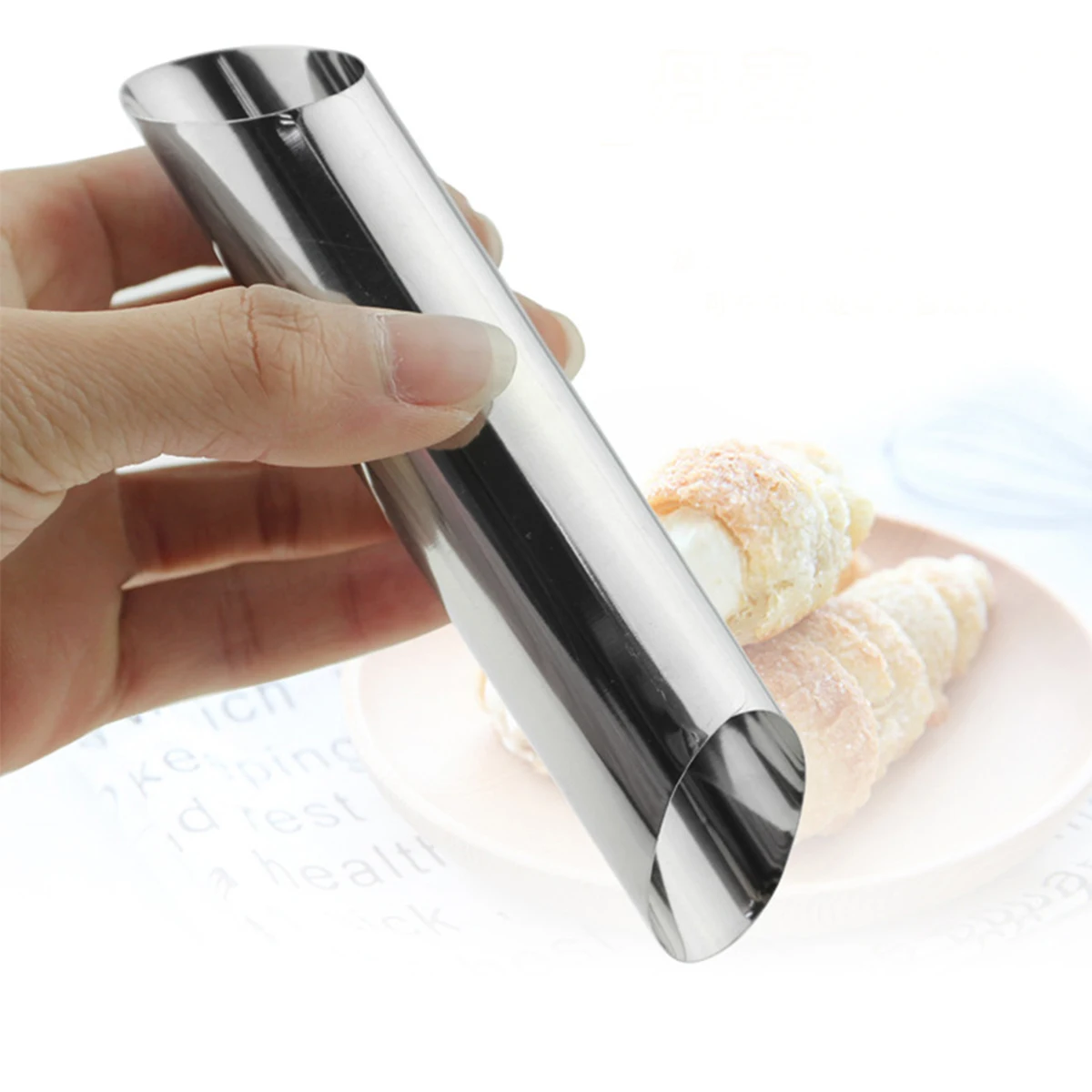 

3pcs Stainless Steel Baking Molds Cannoli Tubes Reusable Non-Toxic Cupcake Croissant Pastry Dessert Decor Tools Oven Use