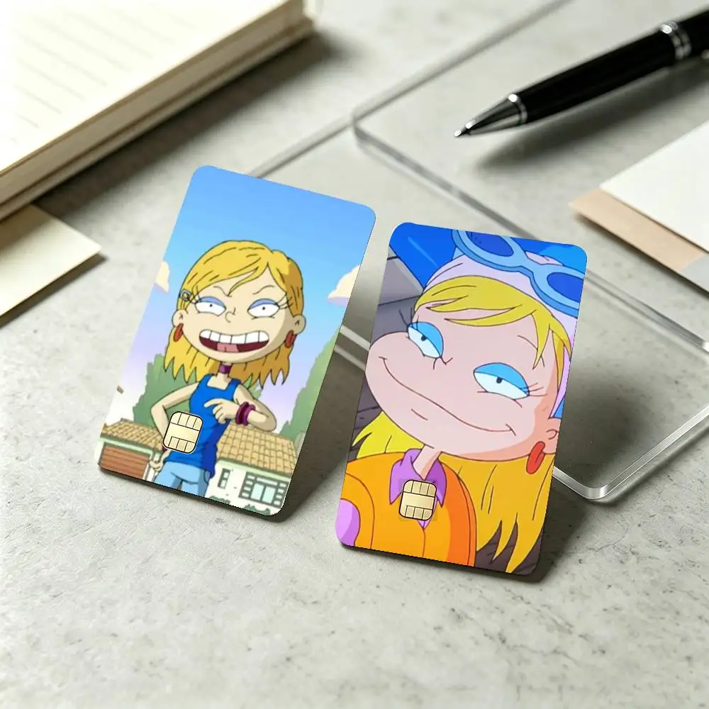 A-Angelica Pickles Rugrats Cartoon Sticker Film Tape Skin for Credit Card Debit Card Waterproof Stickers