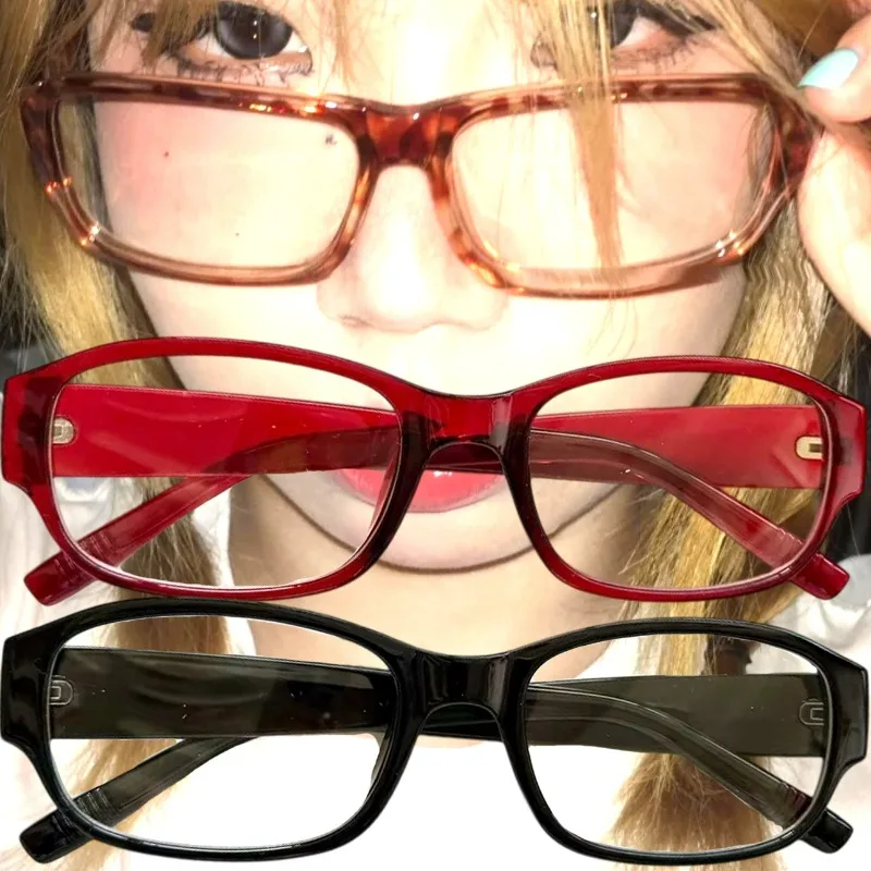 

Spicy Girls Narrow-framed Glasses Decorative Optical Glasses Harajuku Women Y2K Narrow Frame Anti-blue Light Eyeglasses Eyewear
