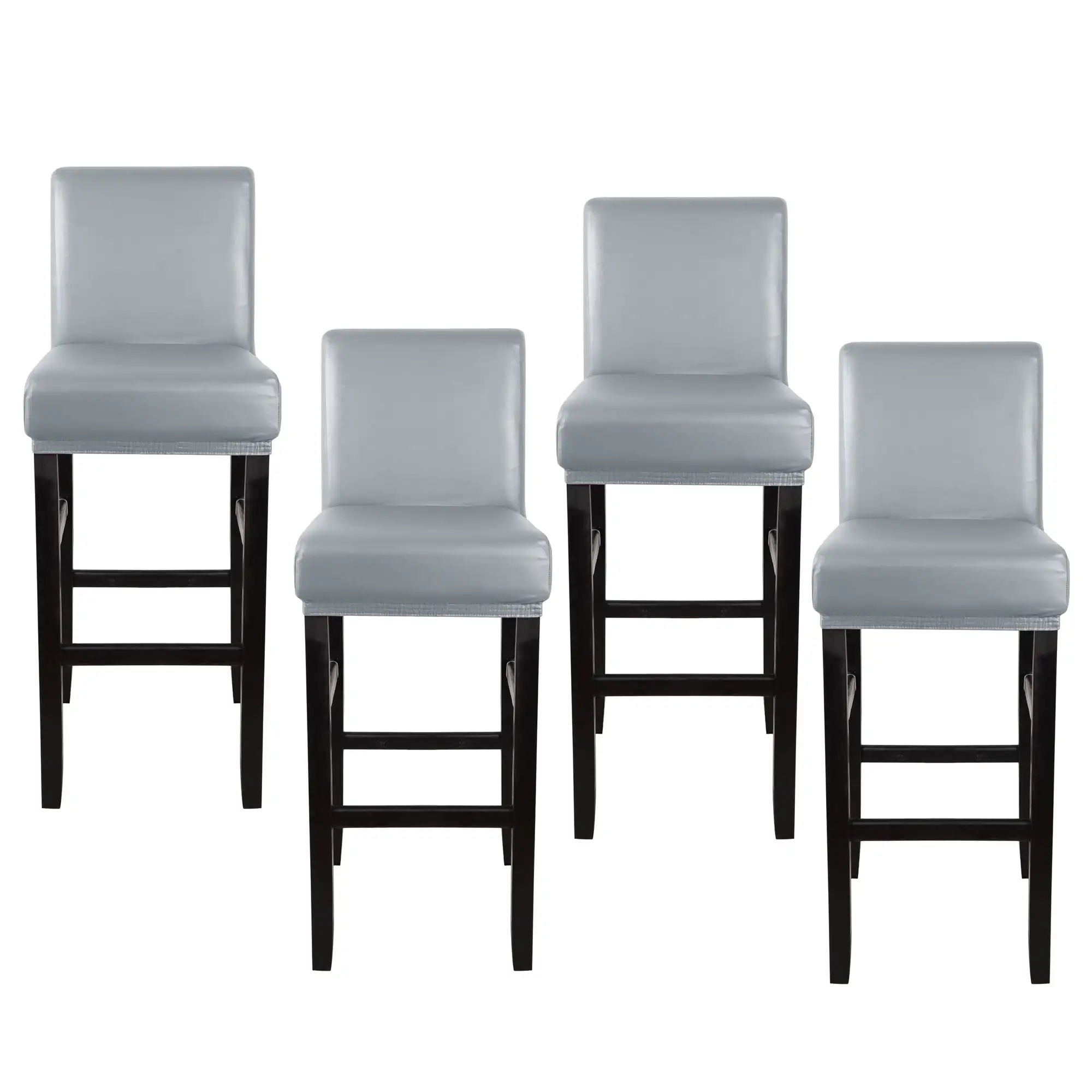 

Unique Bargains Waterproof Bar Stool Covers for Short Back Chair Grey 4PCS