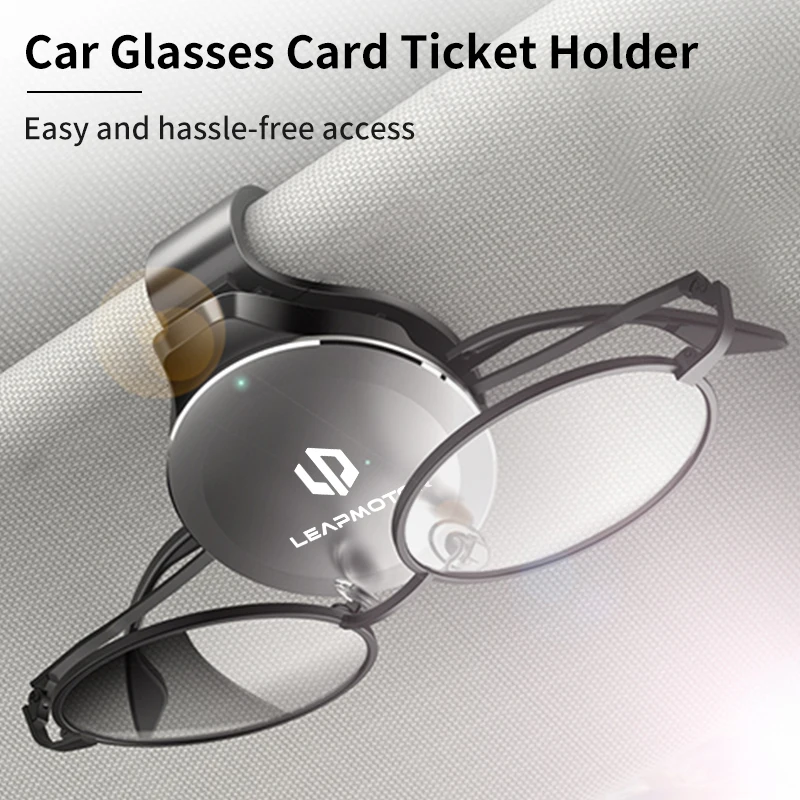 Car Glasses Holder Clip Metal Sunglass Hanger Sun Visor Card Storage Clip For Leapmotor T03 S01 C11 C01 Leap Motor