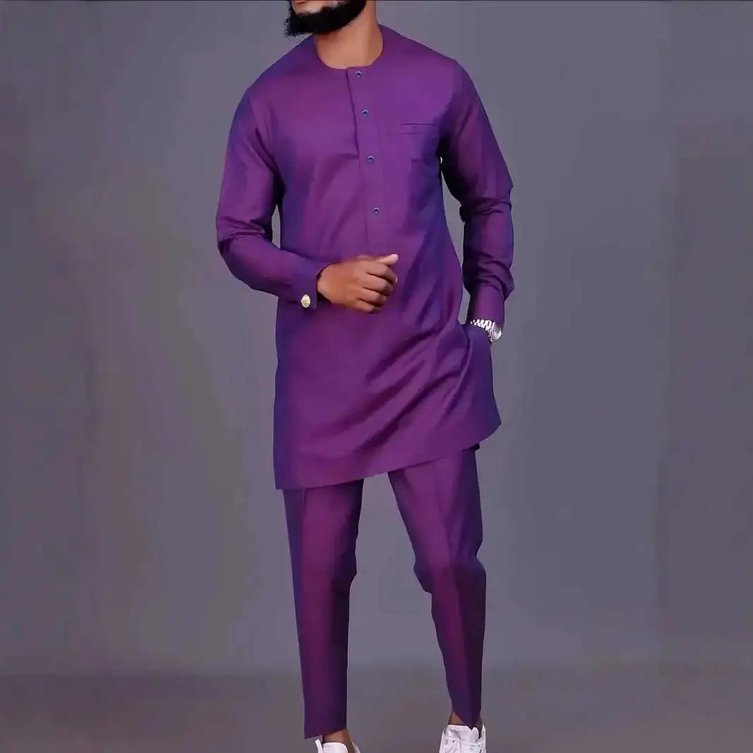 

2024 Temu Hot Selling New Men's Suit Top and Pants 2-piece Set