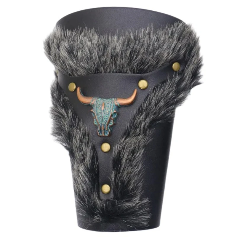Pulsera guantelete peludo Edad Media perfecta para reuniones fiestas disfraces