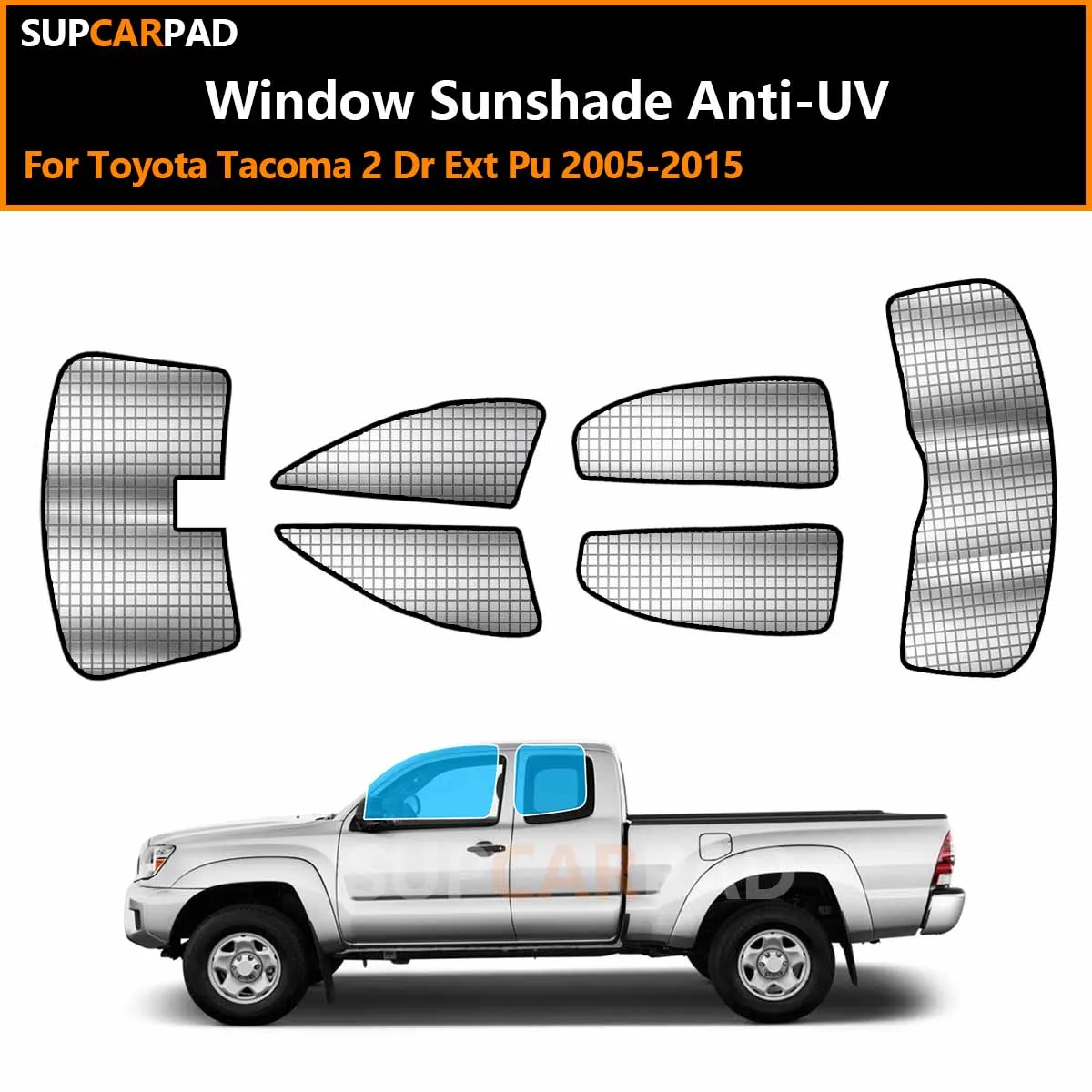 

For Toyota Tacoma 2 Dr Ext Pu 2005-2015 Custom Car Window Sunshade Anti-UV Car Sun Window Visors Sunshade Covers Accessories