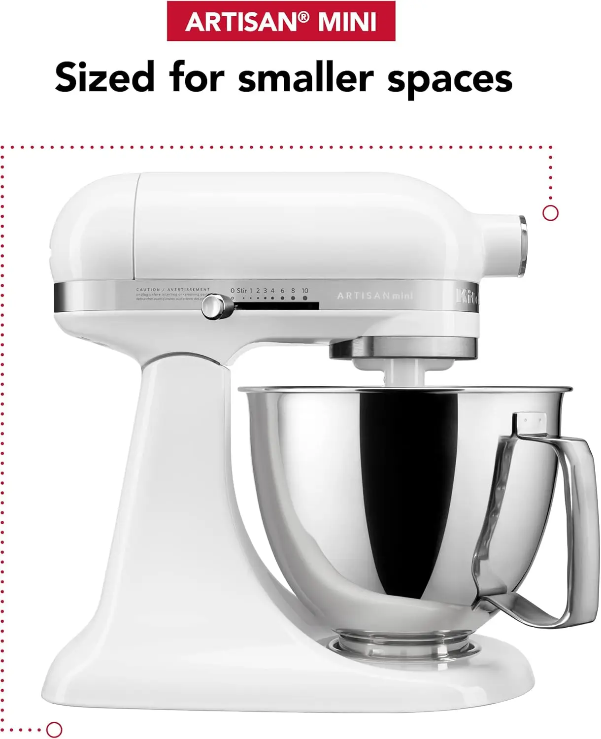 Mini Tilt-cabeça Stand Mixer, branco, 3.5 Quart, KSM3316X