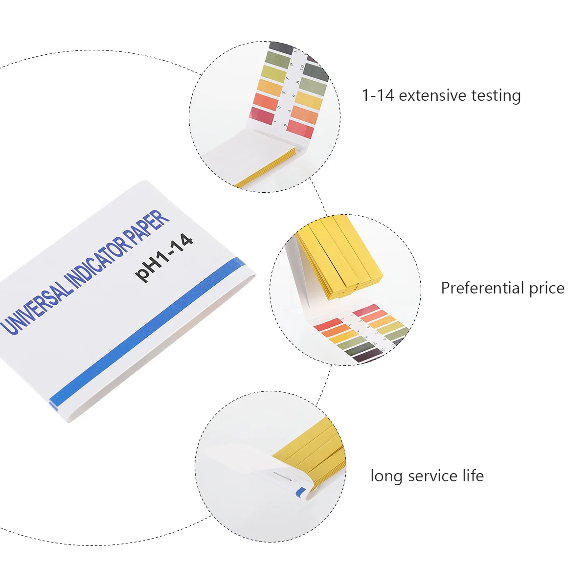 

10Set PH Test Papers 1-14 Accurate Measurement for Alkaline Acid Level Fast Results in 1 Second PH Testing Strips Kit
