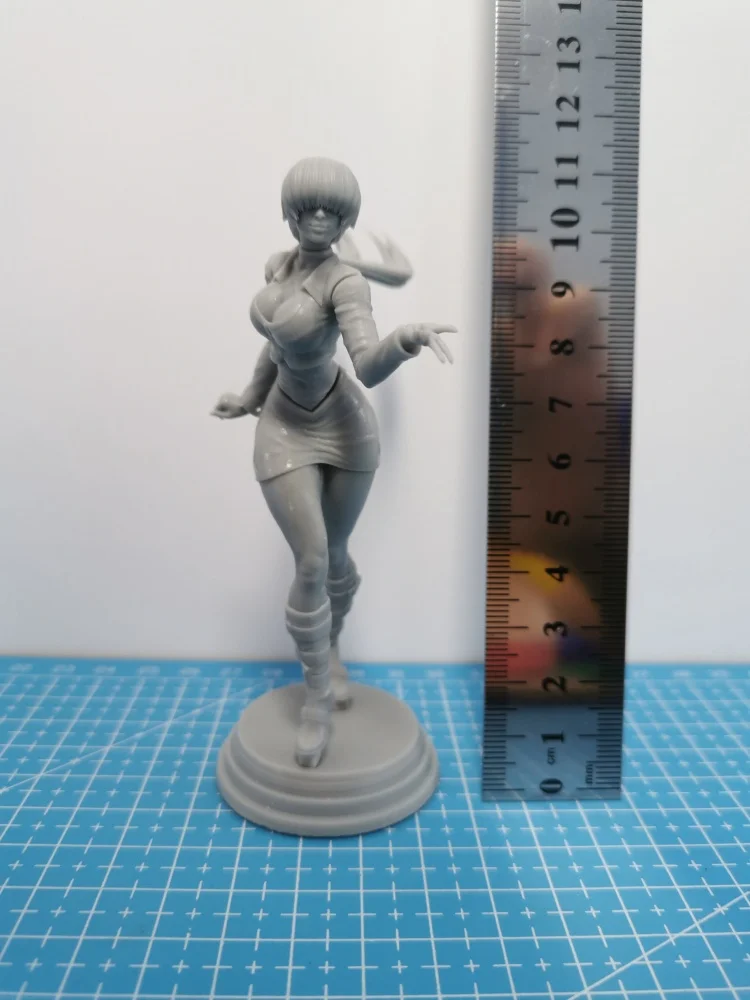 1/24 مقياس الراتنج الشكل ملك المقاتلين Shermie تجميع أطقم منمذجة المفككة وغير مصبوغ لعبة الطباعة ثلاثية الأبعاد #3