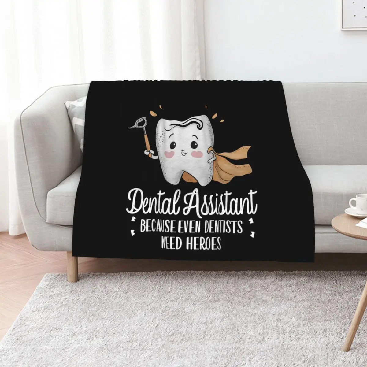 Dental Assistant Because Even Throw Blanket Travel Plush Sofa Quilt Soft Beds Decorative Beds Custom Blankets