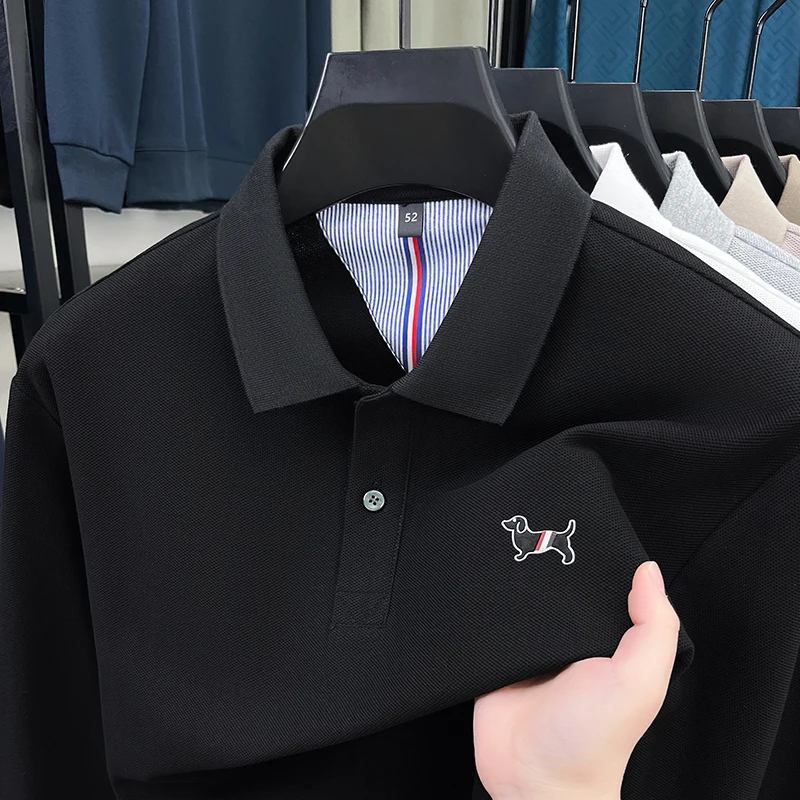 

Men's New Fashionable Brand Polo Shirt, Autumn and Winter Style with A Turtleneck and Long Sleeves T-shirt