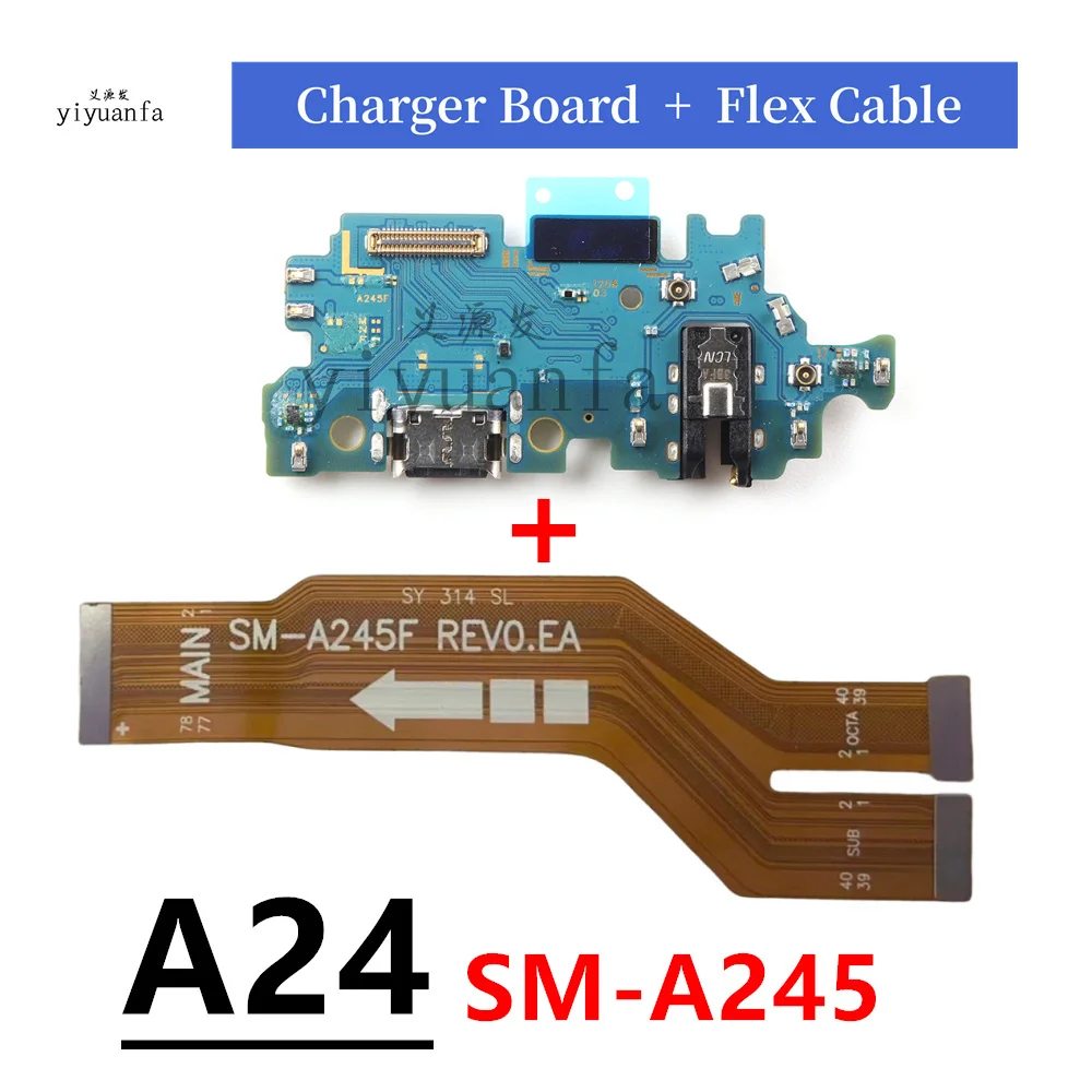 For Samsung Galaxy A54 A34 A24 A14 A546 A346 A245 USB Charging Port Dock Board Connector Main Motherboard Flex Cable