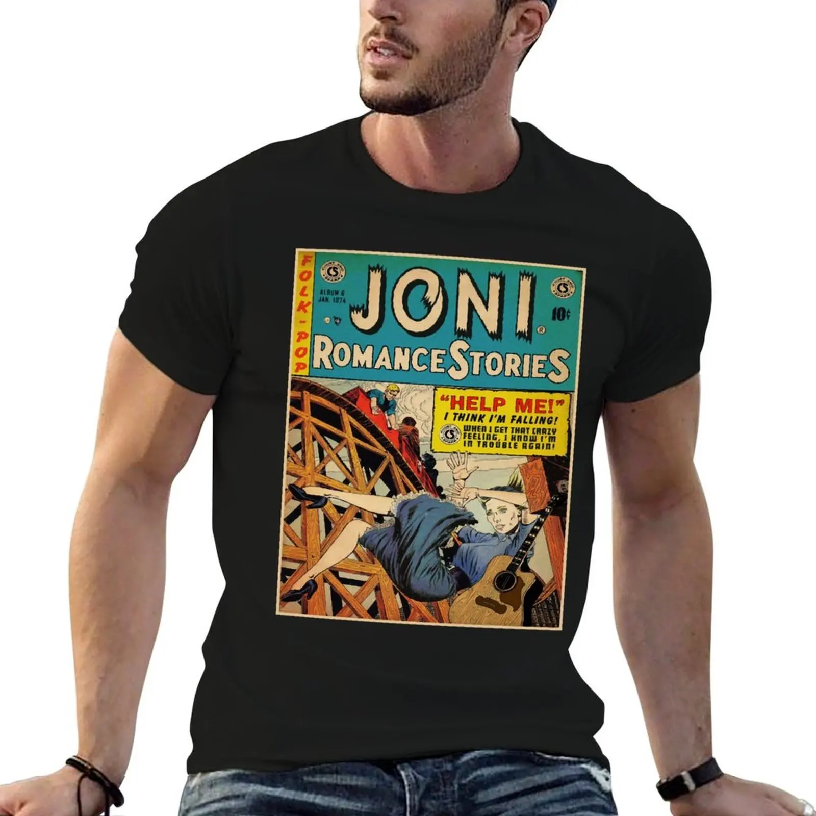 Camiseta vintage com estampa de música Joni Gift Fans Mitchell, melhor camiseta feminina e masculina, camiseta personalizada de algodão, camiseta masculina 100%