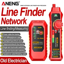 ANENG 스마트 네트워크 케이블 테스터, RJ45 RJ11 LAN 케이블 테스터, 와이어 트래커, 리시버 네트워크 수리 전기 도구, M469C