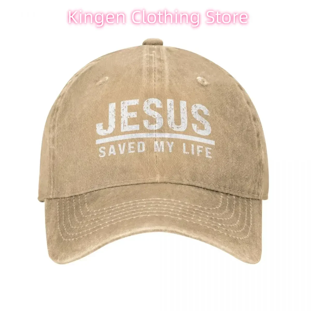 Casual Washed  Jesus Saved My Life  Ponytail Baseball Cap Dad Spring Summer Snapback Hat Cap Hats