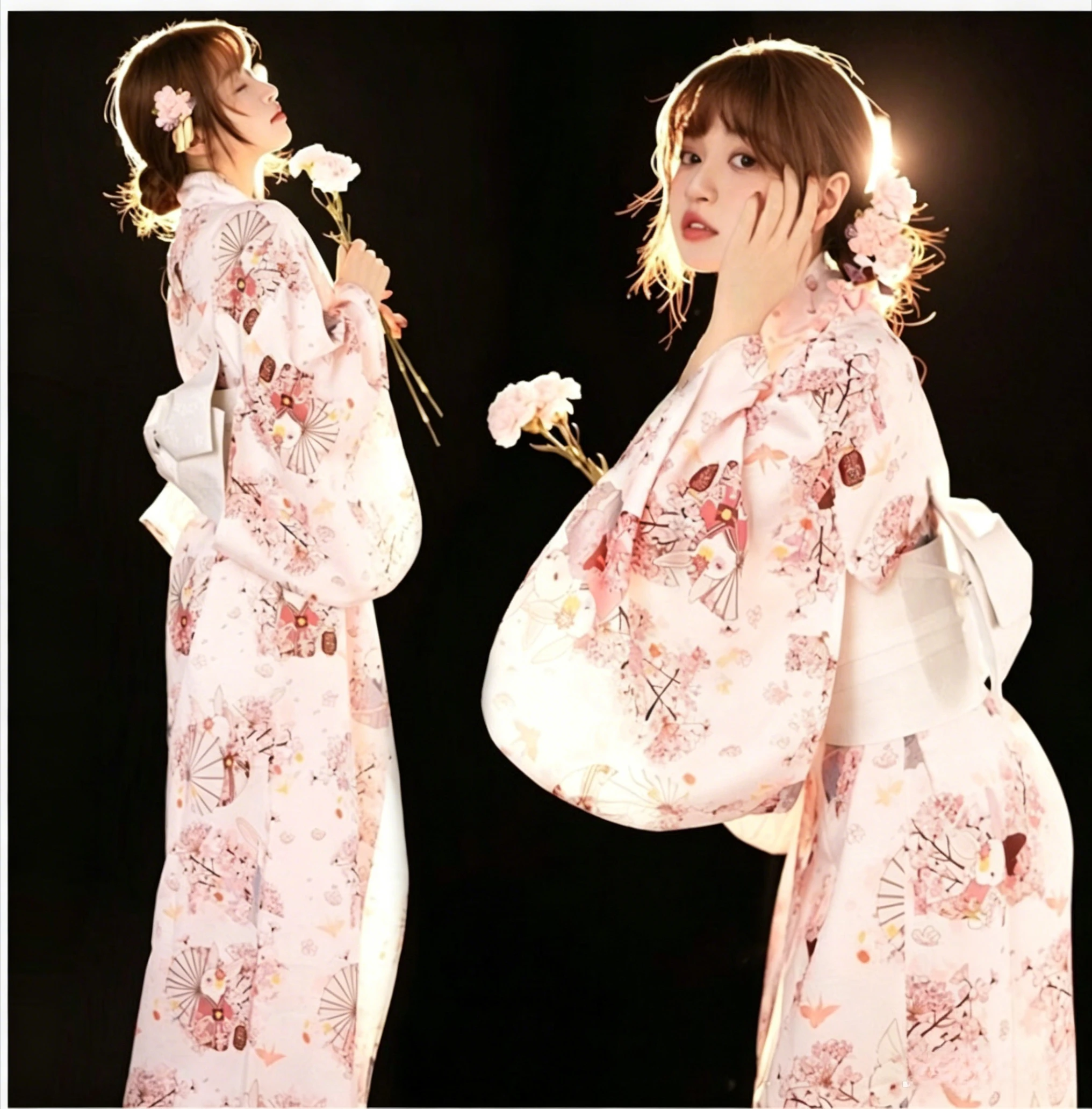

Fashion Photography Clothes Party Dress,Kimono Women Japanese Traditional Yukata Haori Kimonos Cosplay Blouse Gown Female Summer