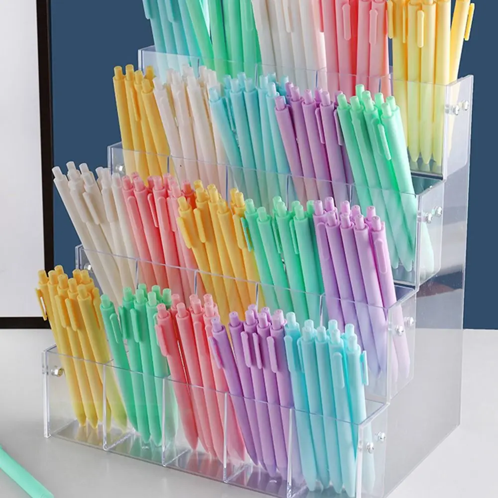 2/3/4/5/6 Layer Mark Pen Holder Transparent Acrylic Stationery Display Shelf Space-Saving Multifunction Brush Storage Rack