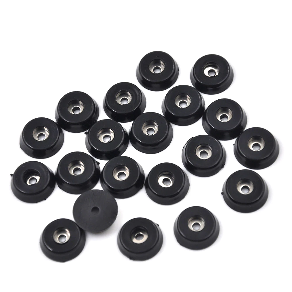 20pcs 18x15x5mm Black Rubber Table Chair Leg Pads Floor Protector Furniture Feet Non-slip Pads