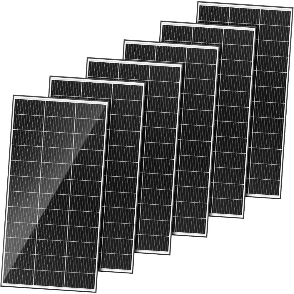 

1200 Watt Solar Panels Bifacial 200 Watt Solar Panel 6 Pack 18BB Monocrystalline A+ Cell High-Efficiency Module PV Power Charger