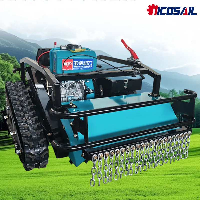 Industrial Grade Self Propelled Remote Control RobotFlail mower Grass Shredder Cutting Machine