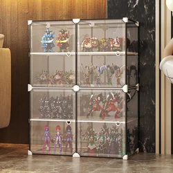 1pc Clear Showcase Doll Toy Storage Organizer Box Building Block Stand Storage Box Case Waterproof Dustproof Household Cabinet