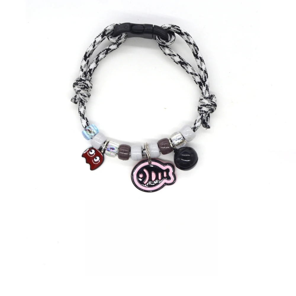 1 Stück Haustier-Halsband für Katzen und Hunde, farblich kontrastierend, gewebt, Sommerfrische, verstellbar, für Welpen, Sicherheit, Anti-Verlust, Outdoor-Walking-Zubehör – Detail 2