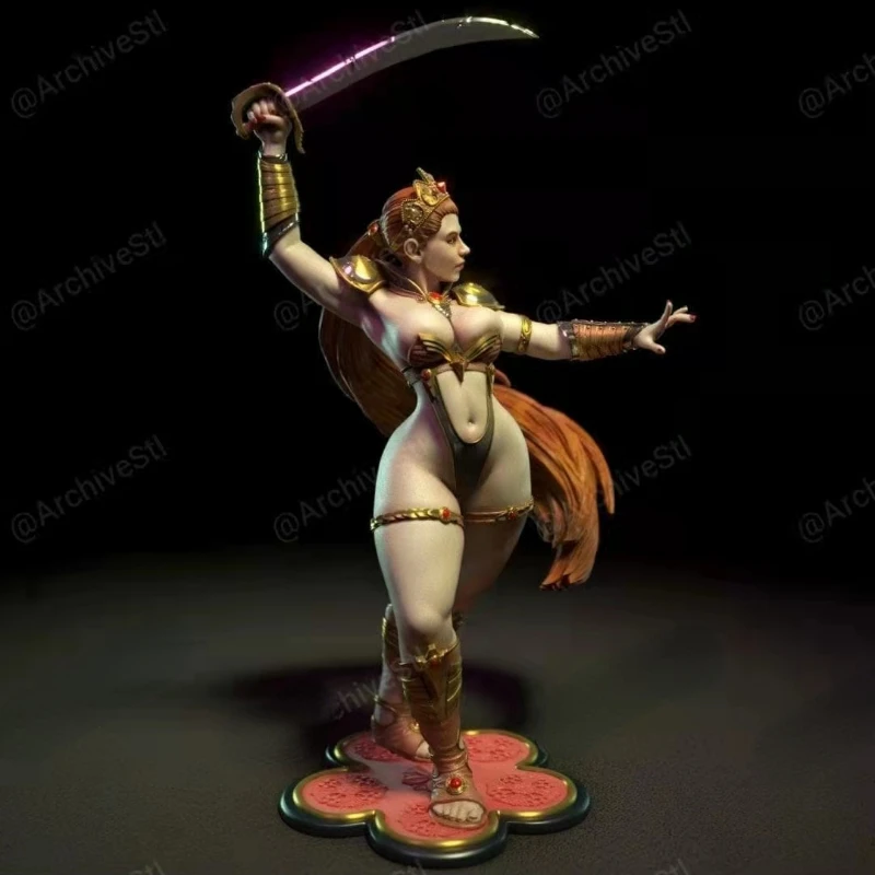 

1/24 Scale 75mm European Court Noble Plump Woman Sword Dance Scene Resin Figure Model Kit Unassembled Unpainted Statuettes Toys