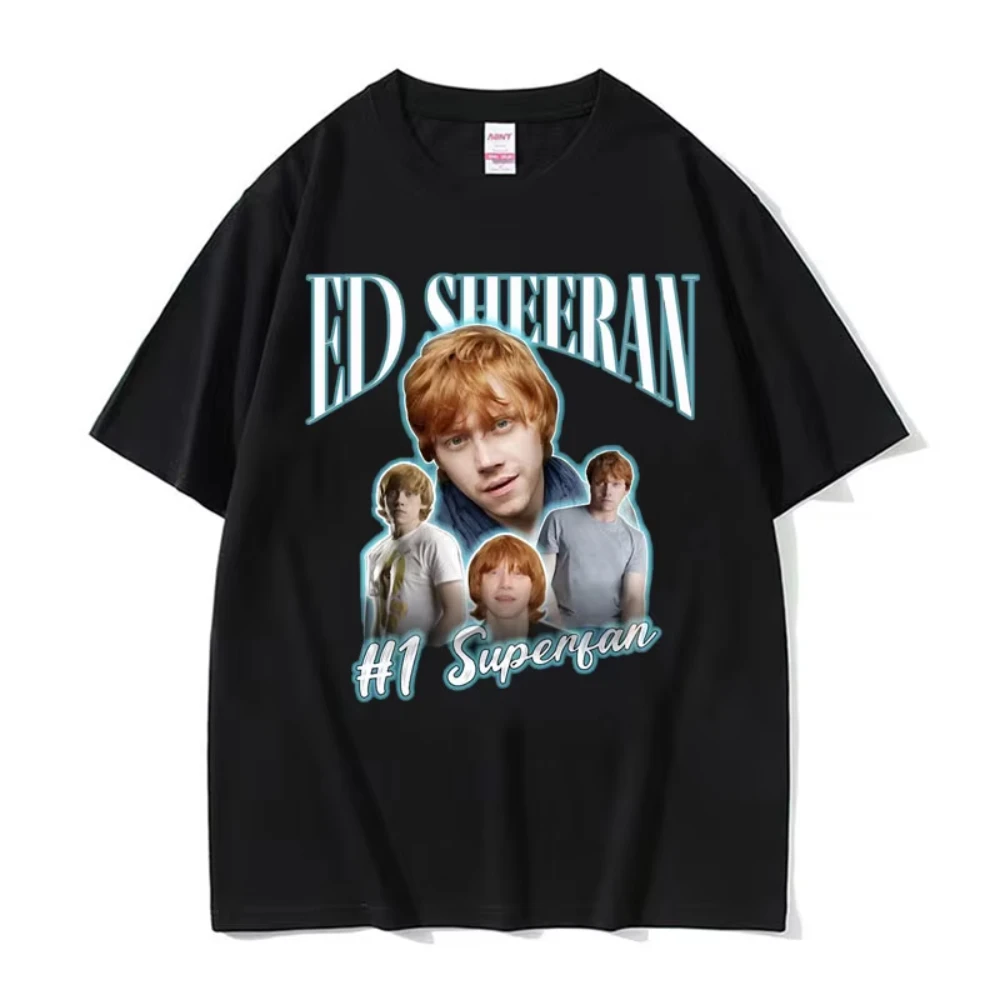 

Funny Ed Sheeran Number One Superfan Meme T Shirts Men Fashion Retro Short Sleeve T-shirt Male Gothic Casual Women Cotton Tshirt