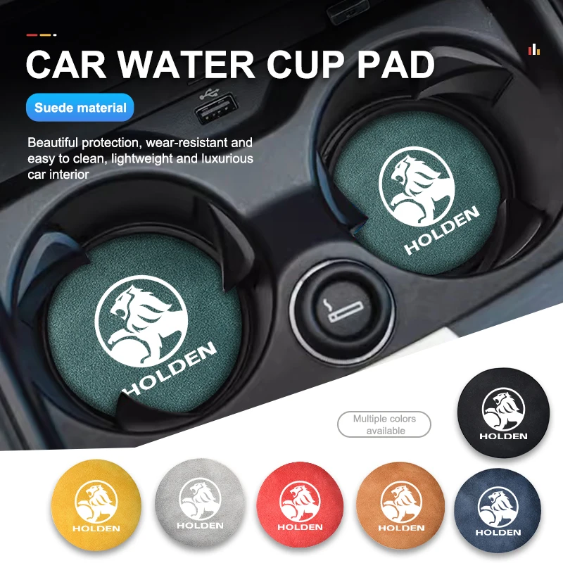 2PCS Car Coasters Water Cup Slots Non-Slip Waterproof Mats For Holden Astra Commodore Monaro Trailblazer Colorado