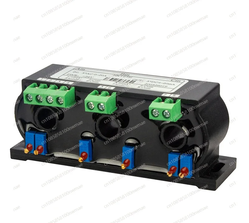 Three-phase AC Current Transmitter AC5A100A To 4-20mA0-10V Output Power Sensor Perforation