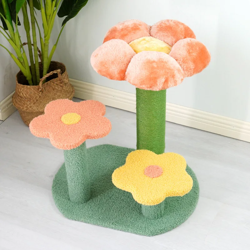 Cat climbing frame large cat frame integrated with jumping platform cat scratching column cat scratching board flower cat toy