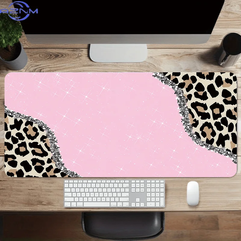 1pc Mouse Pad & Desk Mat with Leopard Print - Non-Slip Soft Fabric Keyboard Mat Suitable for Office & Home Use, Smooth Surface C