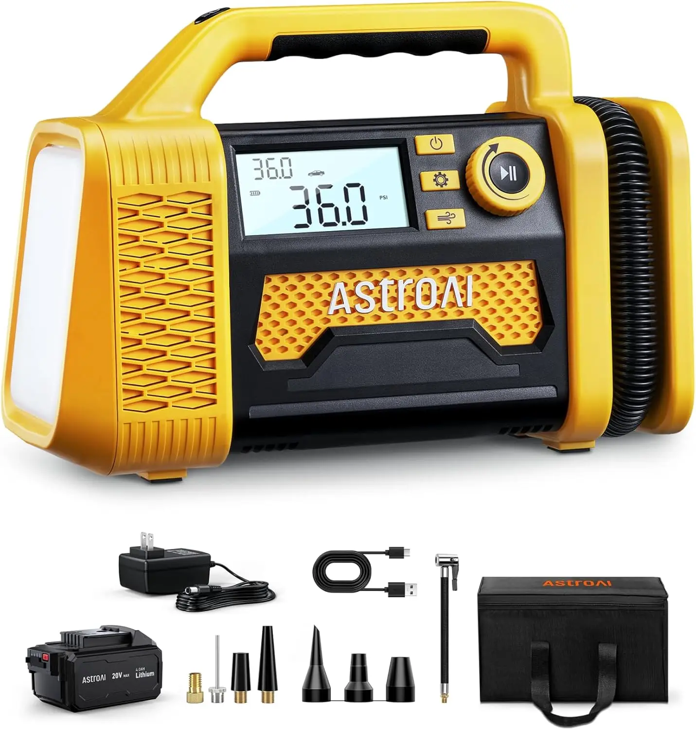 

Сверхмощный цифровой насос для накачивания шин, воздушный компрессор 150 фунтов на квадратный дюйм для автомобилей, грузовиков, внедорожников, внедорожников, инструмент для обслуживания автомобилей