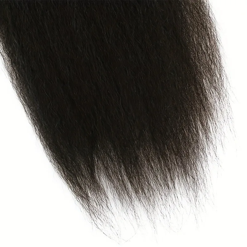 Estensioni dei capelli umani con coda di cavallo diritta crespa 8-30 pollici Velcro brasiliano vergine Remy lucido senza grovigli 100% capelli dall'aspetto naturale