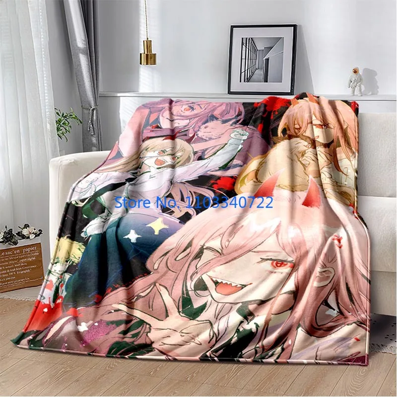 

Anime Chainsaw Man Blanket Character Flannel Kids Blanket Throw for Bed Sofa Nap Blankets 150x200cm Boy Girl Festival Gift